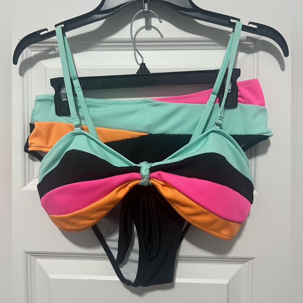 Colorful Striped Bikini Set